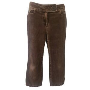 Women's Retro 1990's Brown Corduroy Straight Leg Pants Size 4 Petite